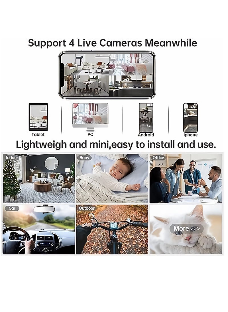 Generic Mini WiFi Camera Mini Camera Remote Monitor Home Security 1080P Camera IR Wireless Camera Smart Tracking Camera with Night Vision and Motion Detection for Indoor and Outdoor - Image 4