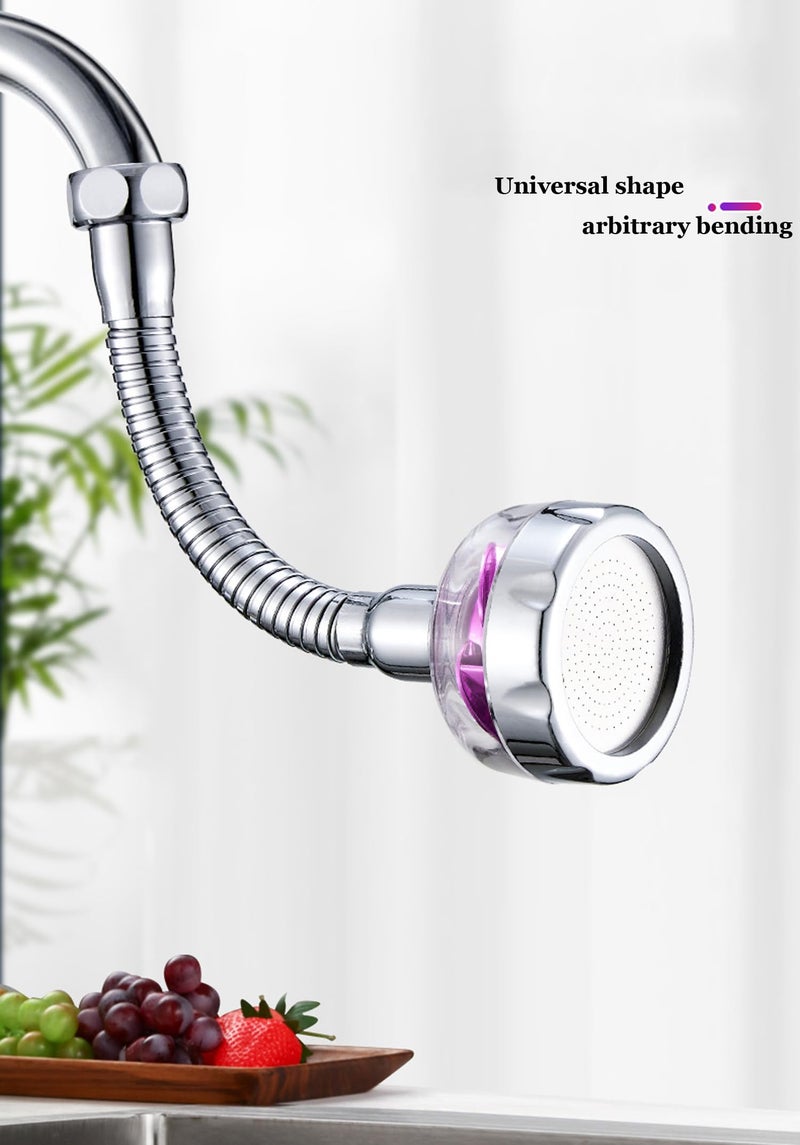 DHRUSIMI 360 Degree Water Swivel Tap Aerator Swivel,Splash-Proof Faucet Splash Head for Bathroom Kitchen Tap Nozzle Filter Water Saving Faucet Extender with Complete Accessories Random Color - Image 2