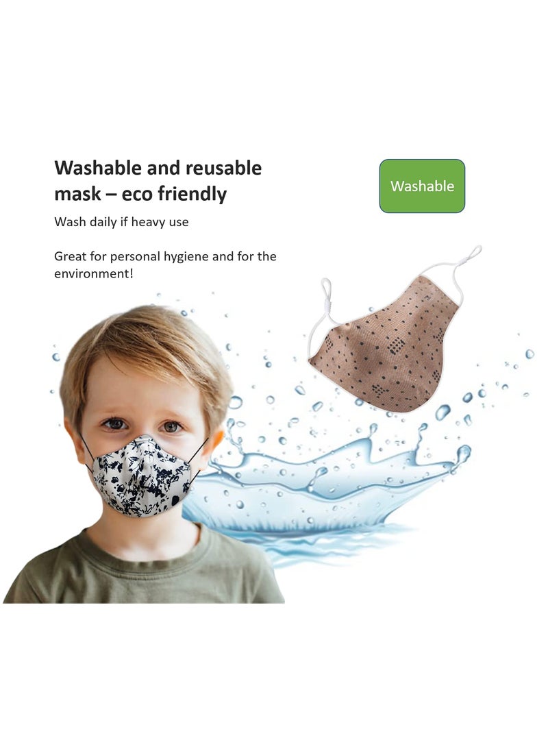 El Regalo El Regalo Pack of 2 PCs Kids Cotton Face Masks Cotton Adjustable Ear loop Face Masks for Children Cotton Washable Breathable Reusable Face Masks for KidsChildren Made In India  - Image 5