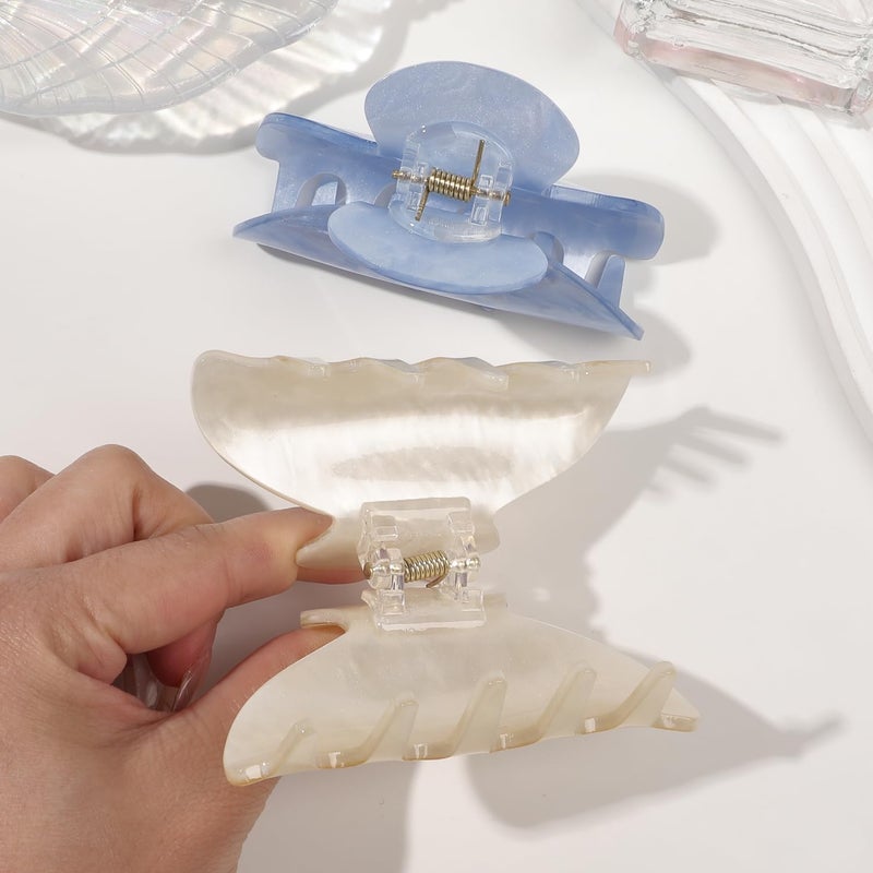 2 Pcs Acrylic Hair Claw Clips for Women - Non-Slip Tortoise Shell Design - Image 4