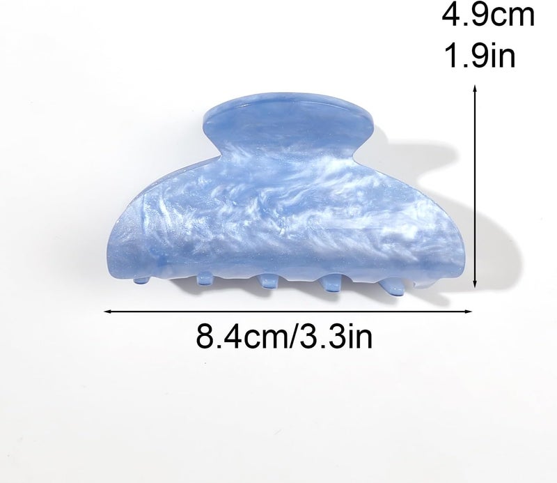 2 Pcs Acrylic Hair Claw Clips for Women - Non-Slip Tortoise Shell Design - Image 2