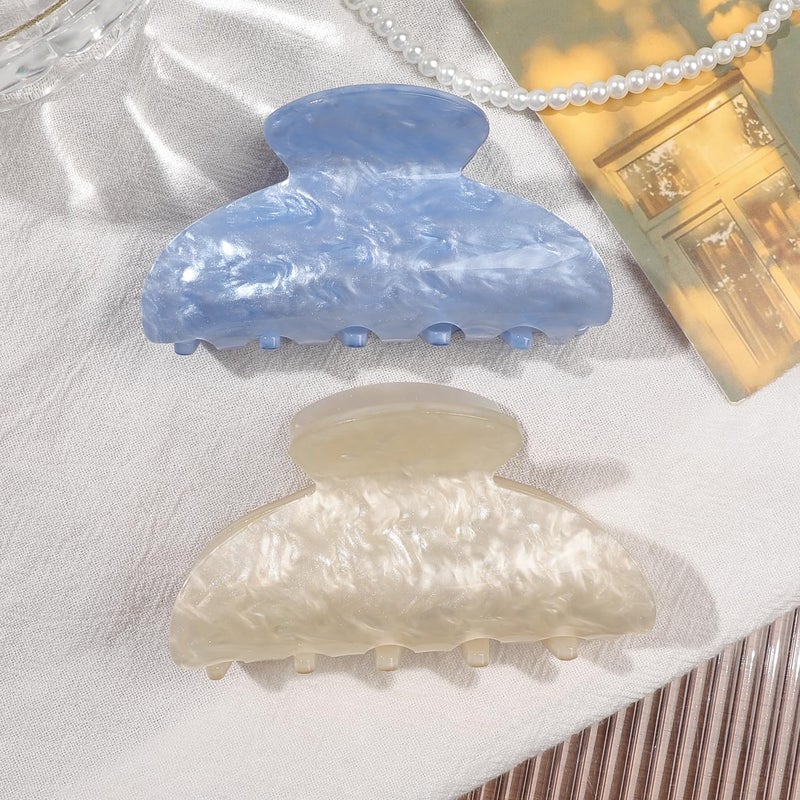 2 Pcs Acrylic Hair Claw Clips for Women - Non-Slip Tortoise Shell Design - Image 5