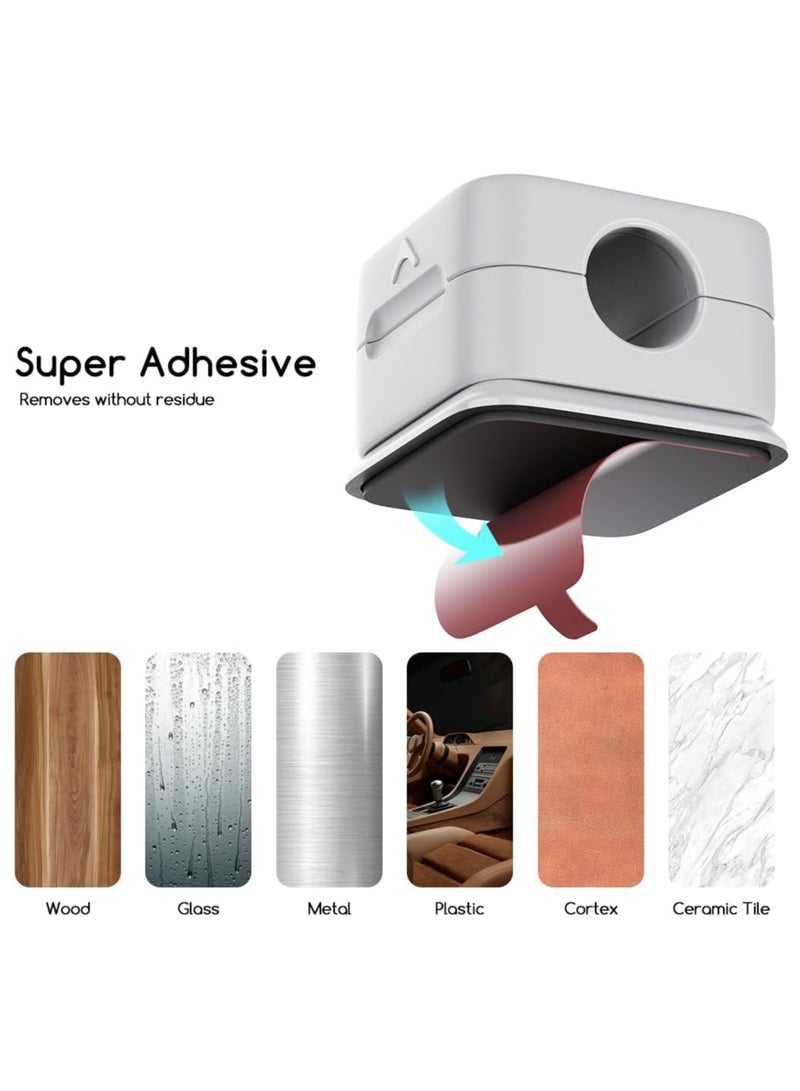 Bukela Cord Organizer Holder, 8 Pack Magnetic Desk Cable Clips Management, Hide Phone Charging Cable Keeper, Strong Adhesive Wire Charger Holder for Nightstand, Kitchen Appliances, Office Supplies - Image 4