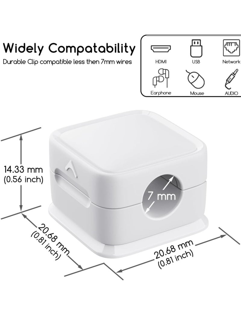 Bukela Cord Organizer Holder, 8 Pack Magnetic Desk Cable Clips Management, Hide Phone Charging Cable Keeper, Strong Adhesive Wire Charger Holder for Nightstand, Kitchen Appliances, Office Supplies - Image 5