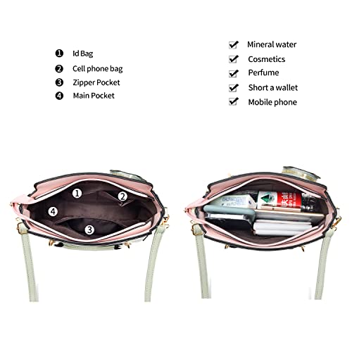 Xiaoyu Fashion Purses and Handbags for Women Ladies Crossbody Bags Top Handle Satchel Shoulder Bags Small Totes (Green) - Image 5