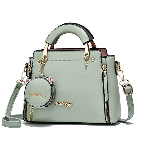 Xiaoyu Fashion Purses and Handbags for Women Ladies Crossbody Bags Top Handle Satchel Shoulder Bags Small Totes (Green) - Image 1