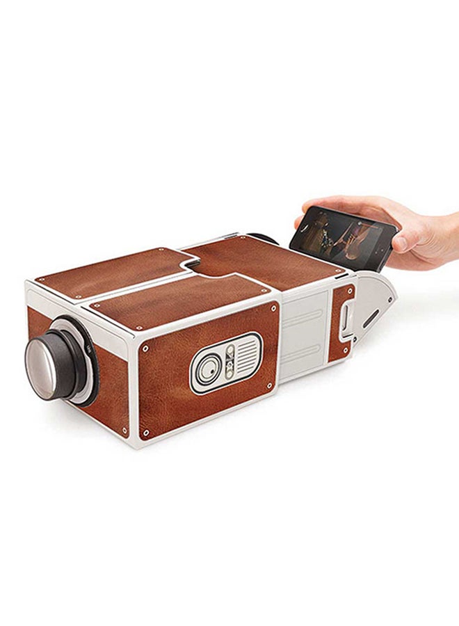 docooler Mini Cardboard Smartphone Projector Brown - Image 3