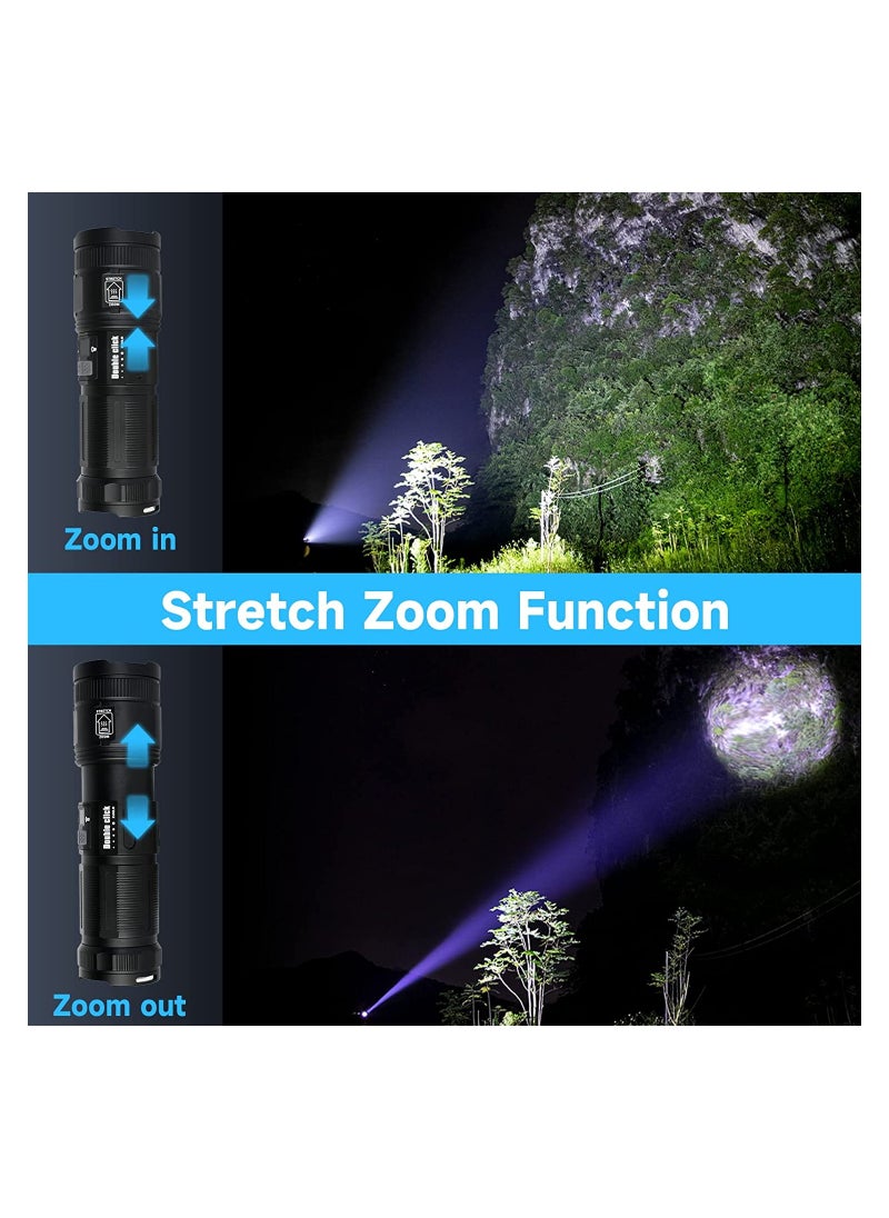 Generic - Rechargeable Flashlights High Lumens, 120000 Lumens Super Bright Led Tactical Flashlights with COB Work Light, High Powered Flashlight for Emergencies Camping Hiking - Image 1