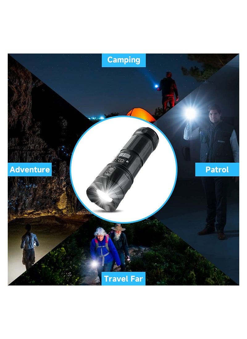Generic - Rechargeable Flashlights High Lumens, 120000 Lumens Super Bright Led Tactical Flashlights with COB Work Light, High Powered Flashlight for Emergencies Camping Hiking - Image 1
