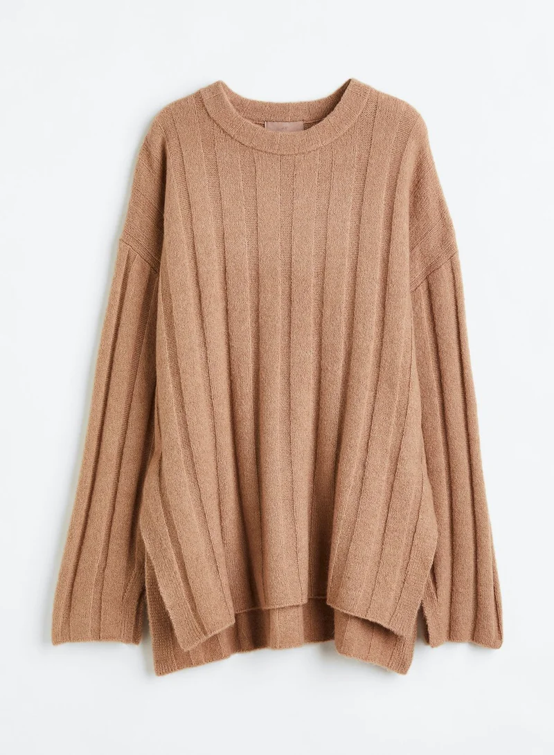 H&M Side Cut Out Ribbed Sweatshirt