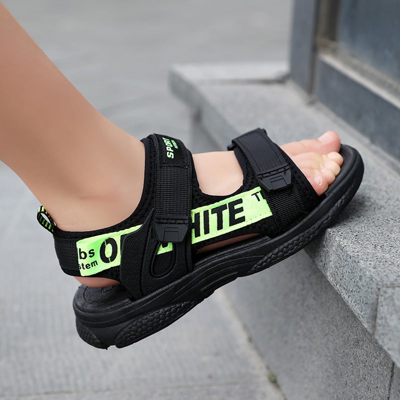 Boys Sandals Summer Children'S Soft Sole Medium And Large Boys Outdoor Sports Beach Shoes Summer Lightweight - Image 2