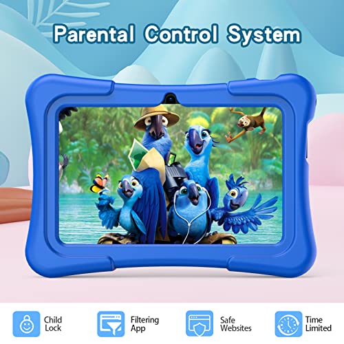 PRITOM 7 inch Tablet for Kids with Solid Case, Kids Tablets 32GB with Parental Control, Pre-Installed Free APPs Games, Educational Toddler Tablet WiFi, Bluetooth, Camera, YouTube Kids - Image 4
