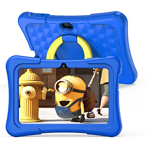PRITOM 7 inch Tablet for Kids with Solid Case, Kids Tablets 32GB with Parental Control, Pre-Installed Free APPs Games, Educational Toddler Tablet WiFi, Bluetooth, Camera, YouTube Kids - Image 1