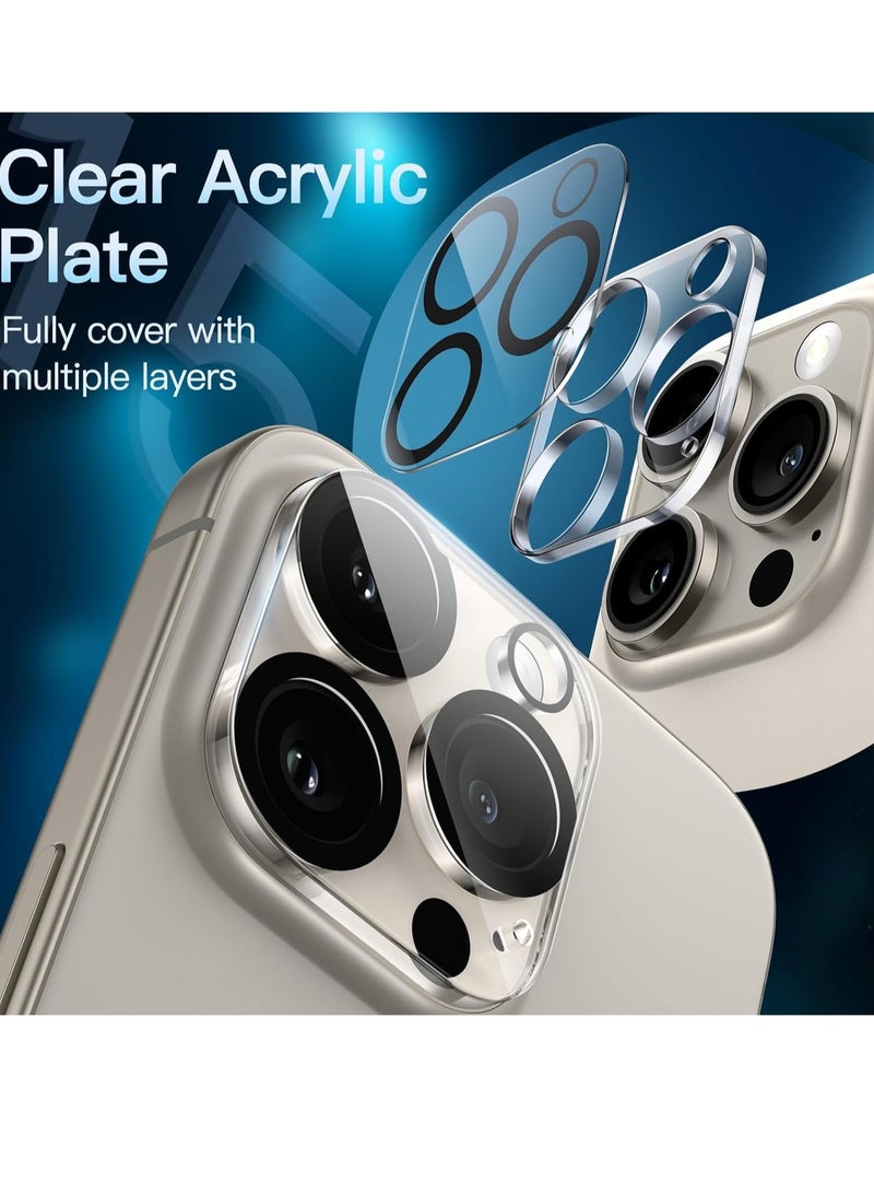ELTRAZONE Camera Lens Protector for iPhone 15 Pro 6.1-Inch and iPhone 15 Pro Max 6.7-Inch, 9H Tempered Glass, Anti-Scratch, Case Friendly, Does Not Affect Night Shots, HD Clear, 3-Pack - Image 4