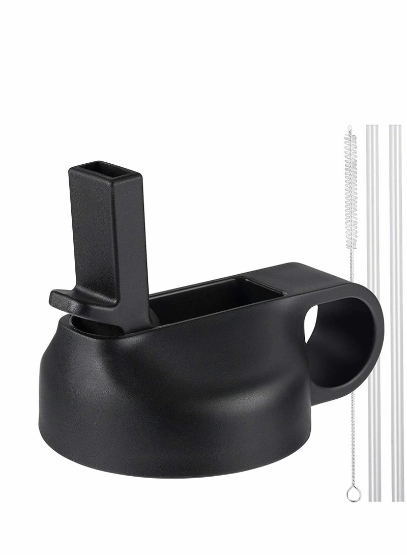 Excefore Lid Suitable For Hydro Flask,Straw Cap Wide-Mouth Water Bottle 18 32 40 Ounces (About 1.18 Liters) Wide Mouth, Straw Top Cap Replacement Cap (With 2 Straws And 1 Brush) - Image 1
