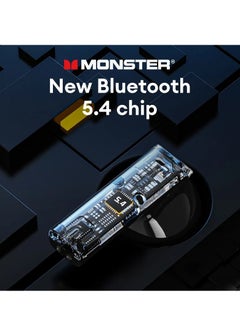 Monster XKT23 Wireless Earphones, Comfortable And Lightweight HD Voice Portable Headset, Super Bass Robot Design Hifi Stereo Low Game Latency Earbuds With Mic, (Black)  - Image 2