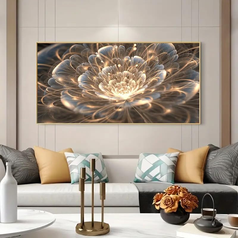 MOMDEDP Large Diamond Painting Kits for Adults - DIY 5D Flowers Diamond Art Kits for Adults, Full Drill Flowers Diamond Art Painting, Gem Art Kits for Home Wall Decor (27.6 X 15.7 Inch) - Image 5