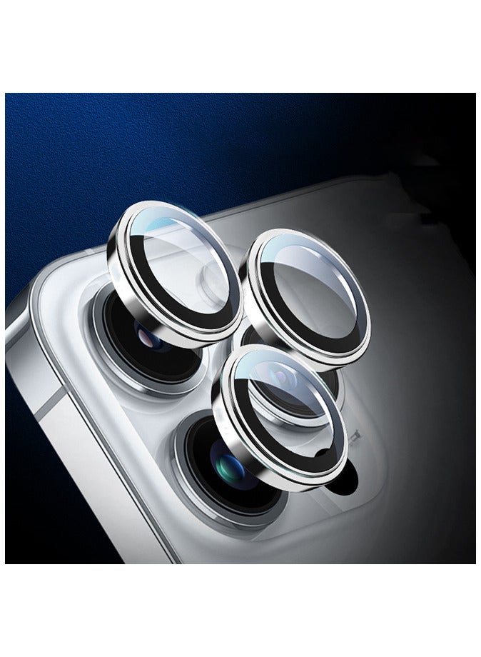 2 Pack iPhone 16 Pro Max Camera Lens Protector HD Anti-Glare Scratch-Resistant Sliver - Image 2