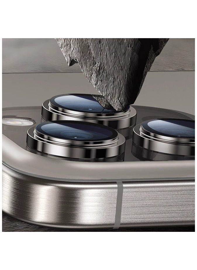 2 Pack iPhone 16 Pro Max Camera Lens Protector HD Anti-Glare Scratch-Resistant Sliver - Image 3