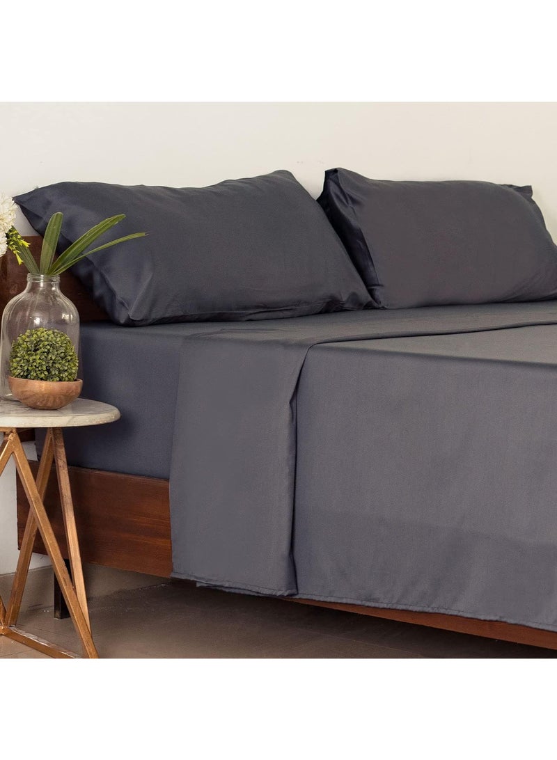 Y&D Bed Sheets 274cm * 259cm Bed Hat 198cm * 203cm 35cm Pillowcase 51cm * 101cm * 2 Plain Bedding 4-piece Set  - Image 5