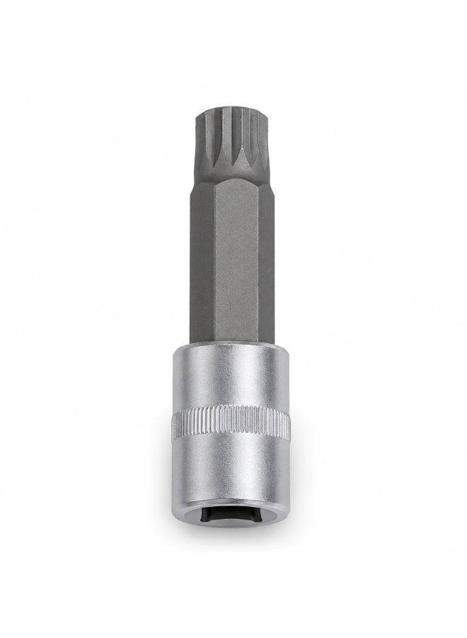 M16 Spline Bit Socket 1/2 Inch Drive, 4 Inch Long CR-V Square Socket Tool for Ratchet, Car Repair, Workshop & DIY Maintenance - Image 1