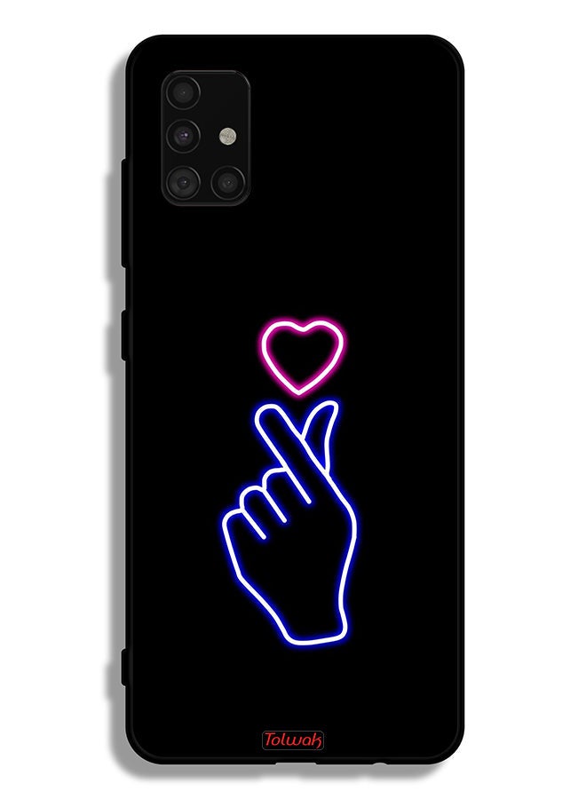 Tolwak Samsung Galaxy A51 4G Protective Case Cover Snap Heart Art  - Image 1