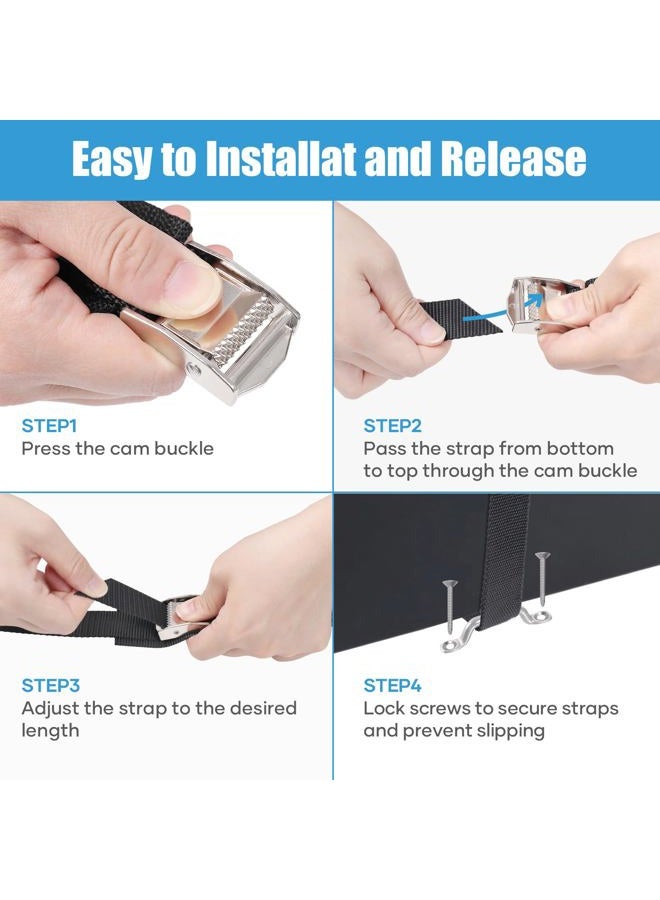 EXVITAL Stainless Steel Pad Eye Kit for Bimini Boat Top Straps Kayak Deck Loops Cooler Tie Down Battery Hold Down Marine Hardware 4 Pack - Image 5