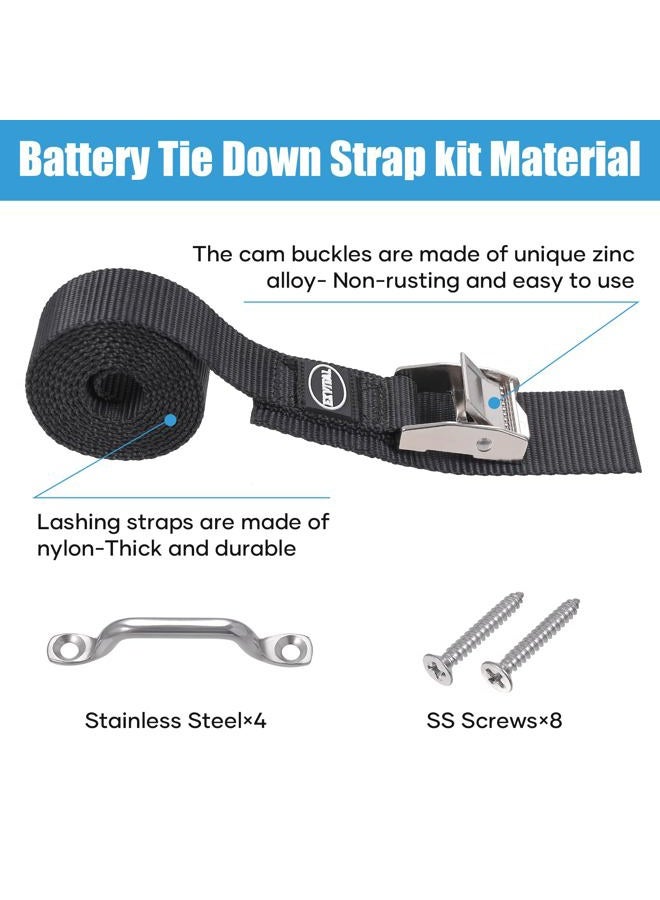 EXVITAL Stainless Steel Pad Eye Kit for Bimini Boat Top Straps Kayak Deck Loops Cooler Tie Down Battery Hold Down Marine Hardware 4 Pack - Image 2