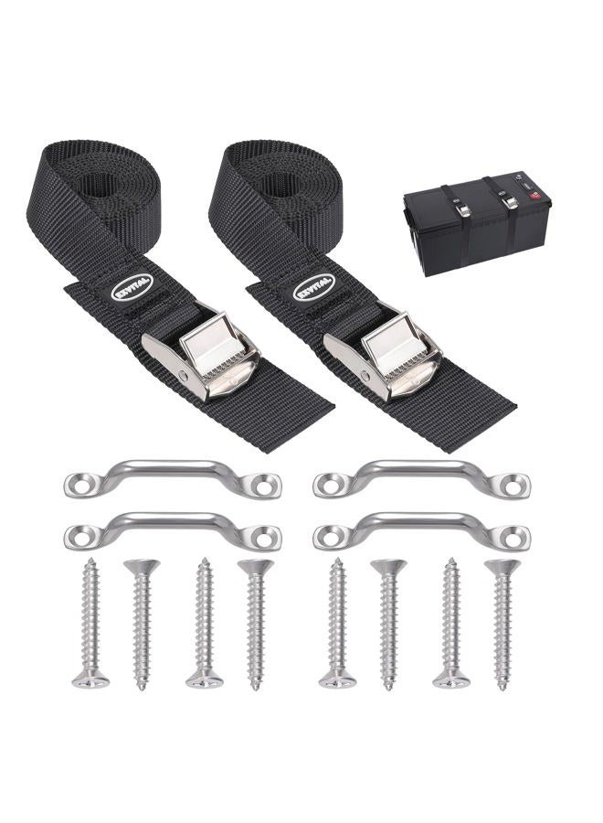 EXVITAL Stainless Steel Pad Eye Kit for Bimini Boat Top Straps Kayak Deck Loops Cooler Tie Down Battery Hold Down Marine Hardware 4 Pack - Image 1