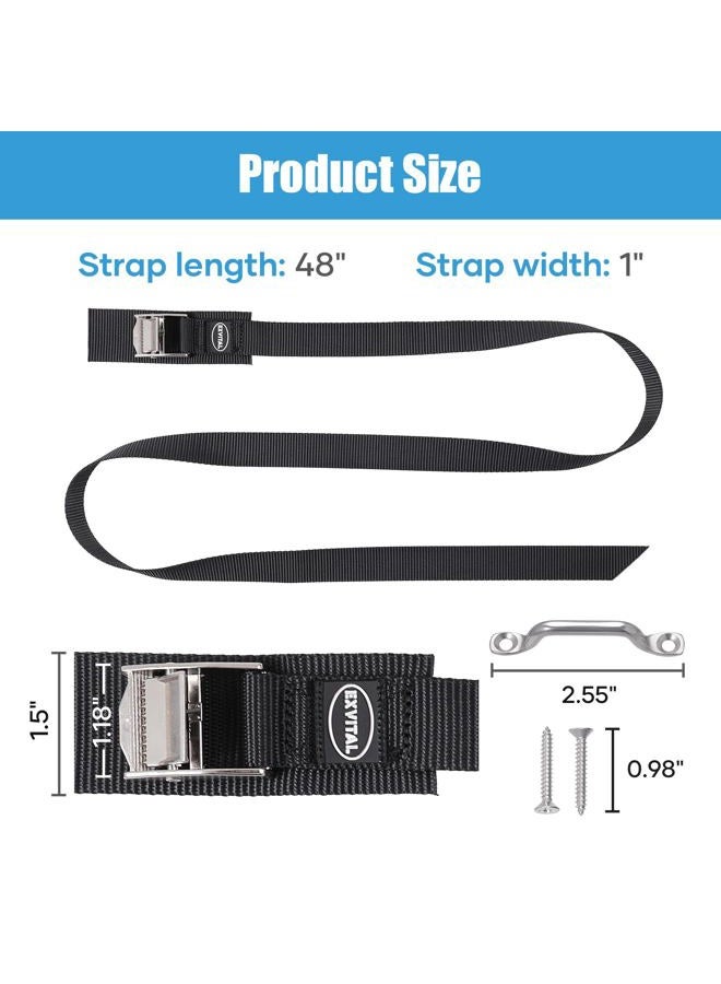 EXVITAL Stainless Steel Pad Eye Kit for Bimini Boat Top Straps Kayak Deck Loops Cooler Tie Down Battery Hold Down Marine Hardware 4 Pack - Image 3