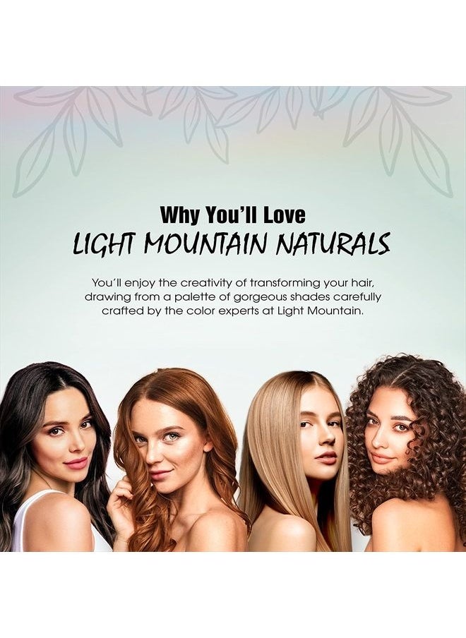 Light Mountain Light Mountain Henna Hair Color & Conditioner, Dark Brown - Organic Henna Leaf Powder, Pure Botanical Semi-Permanent Hair Color with Conditioning Benefits, 4 Oz  - Image 4