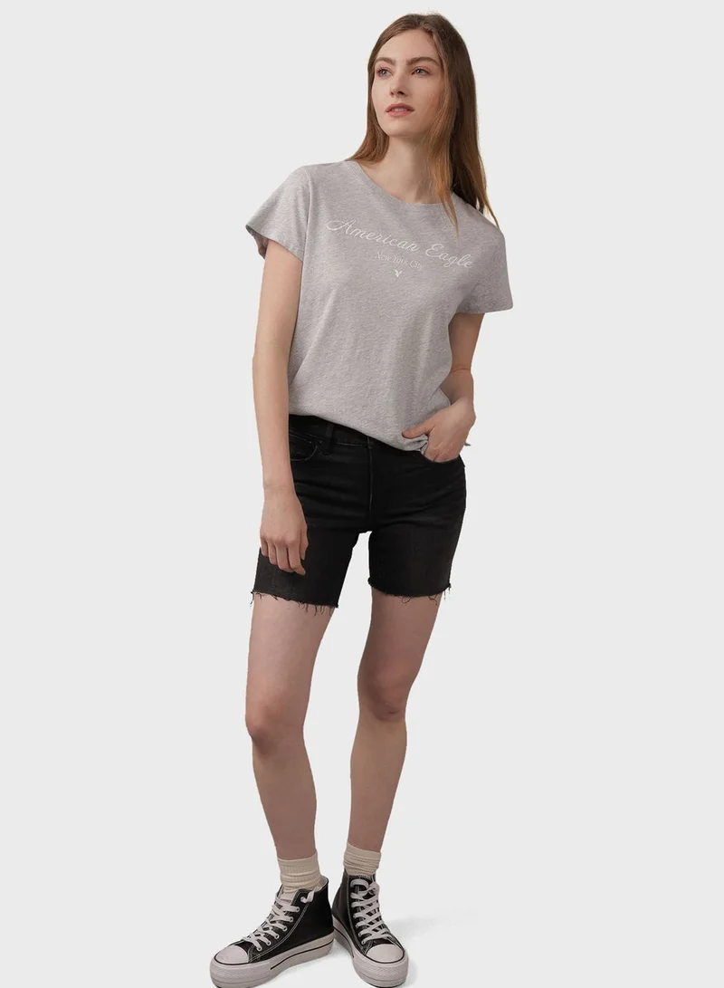 امريكان ايجل Graphic Crew Neck T-Shirt