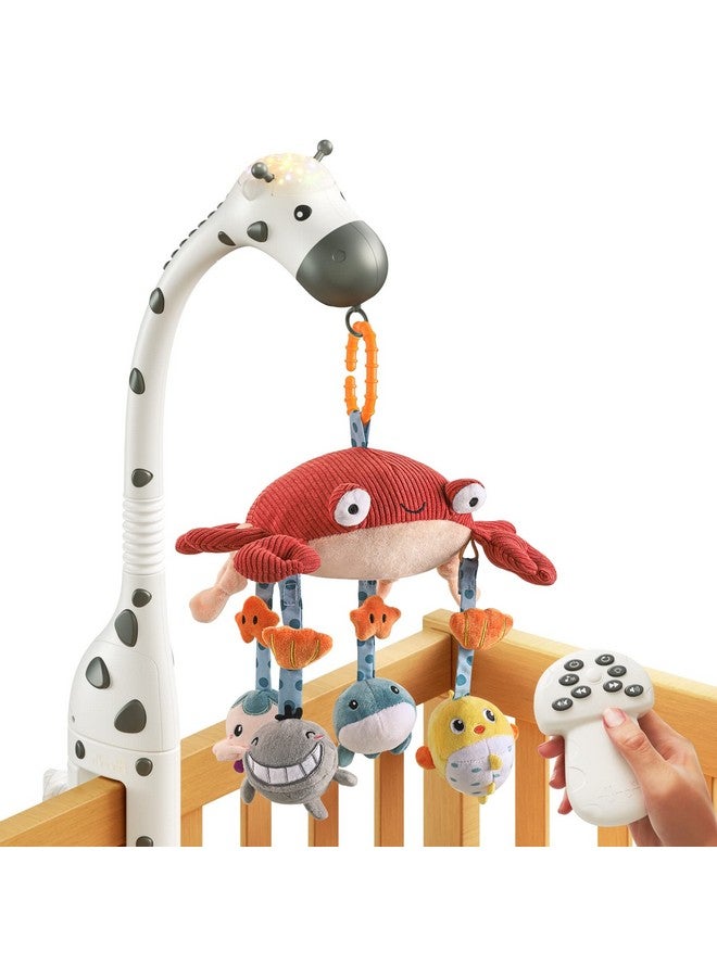 TUMAMA Baby Crib Mobile,3 In 1 Crib Toys With Remote Control,Projection Night Light, Music And White Noise, Mute Spin Motor Nursery Sensory Toys For Infant 0 3 6 9 Month Newborn Xmas Gift - Image 1