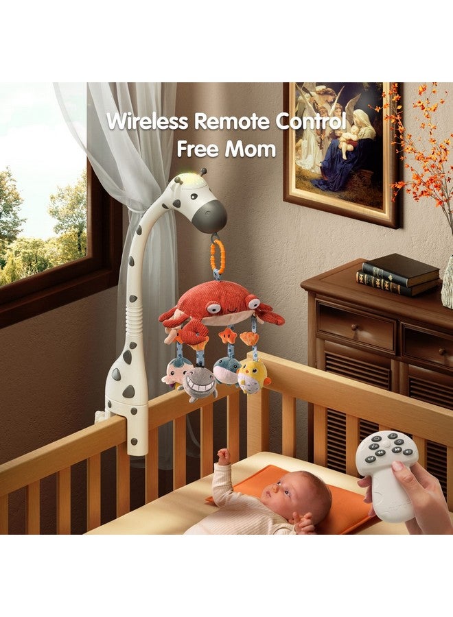 TUMAMA Baby Crib Mobile,3 In 1 Crib Toys With Remote Control,Projection Night Light, Music And White Noise, Mute Spin Motor Nursery Sensory Toys For Infant 0 3 6 9 Month Newborn Xmas Gift - Image 2
