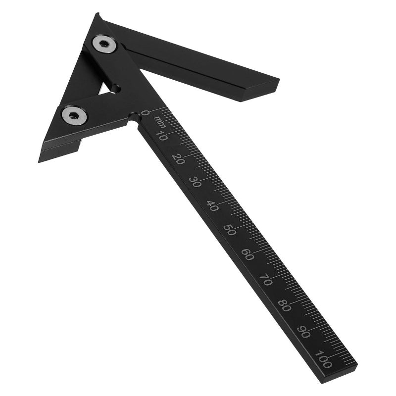 Black Aluminum Center Scriber 45 Degree Right Angle Guide Woodworking Marking Tool Accurate Line Finder For Center And Vertical Line Layout - Image 2