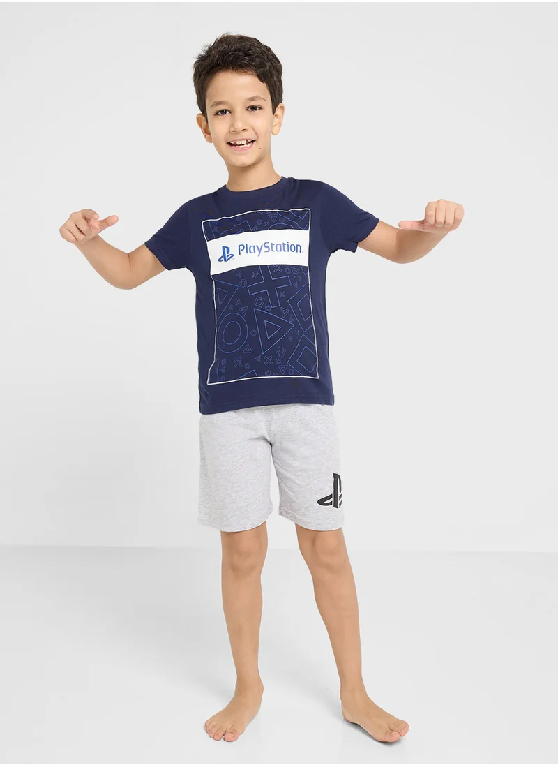 XBOX Xbox Boys Printed Short Sleeve Pyjama set