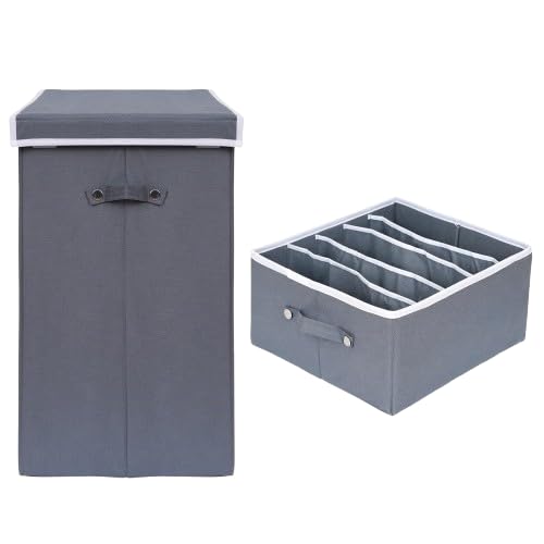 ANYTIME Foldable NonWoven Clothes Organizer Storage Dividers Home Storage Organizer SpaceSaving Multifunctional Efficient Solution Shirt Stacker Laundry Bag Combo Of 2
