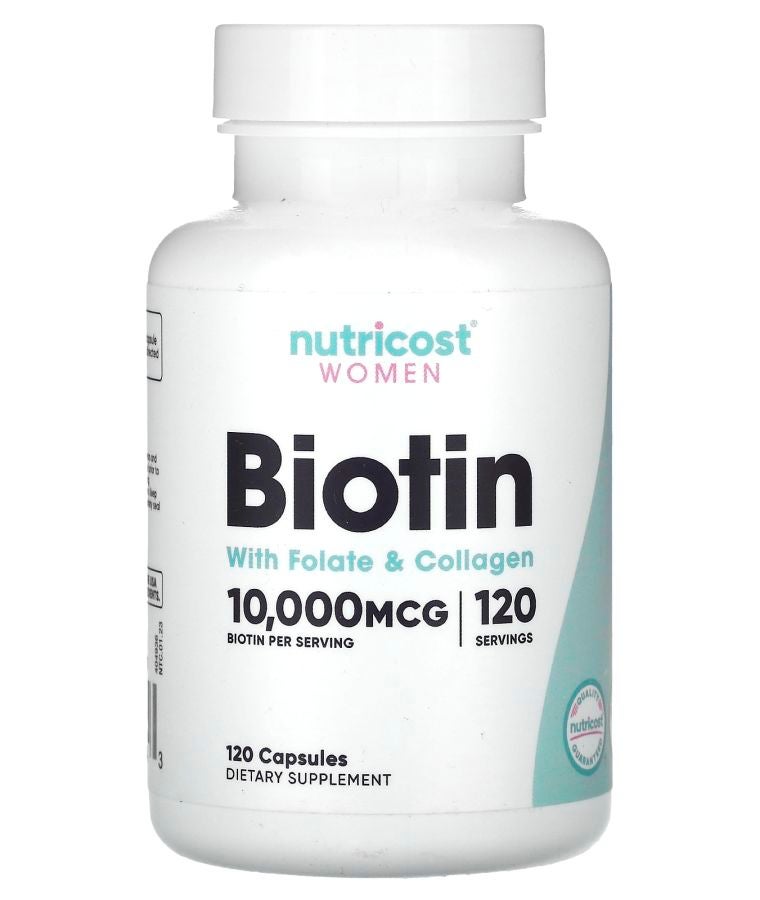 Women Biotin With Folate & Collagen 10000 mcg 120 Capsules