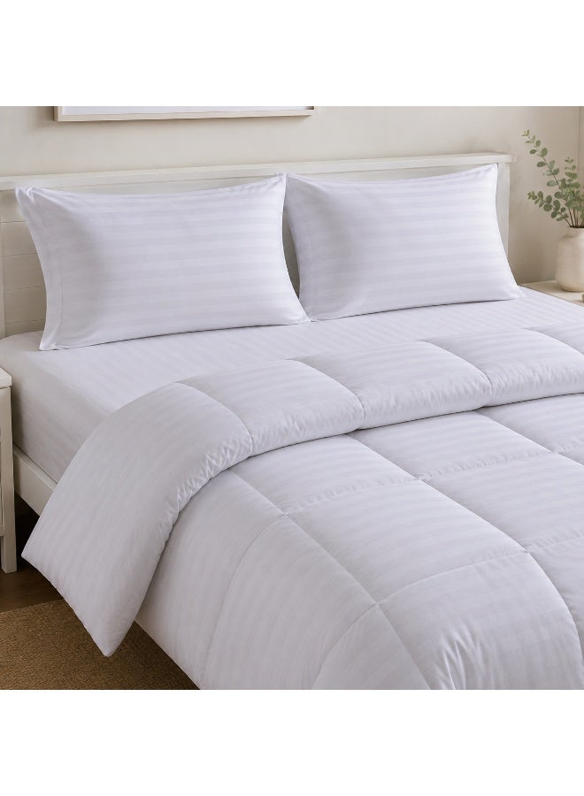 Home auraa Queen Size 3 pcs comforter set 160 x 220 cm, 2 pillow cover 50x75 cm100 % cotton , 300 Thread count. - Image 3