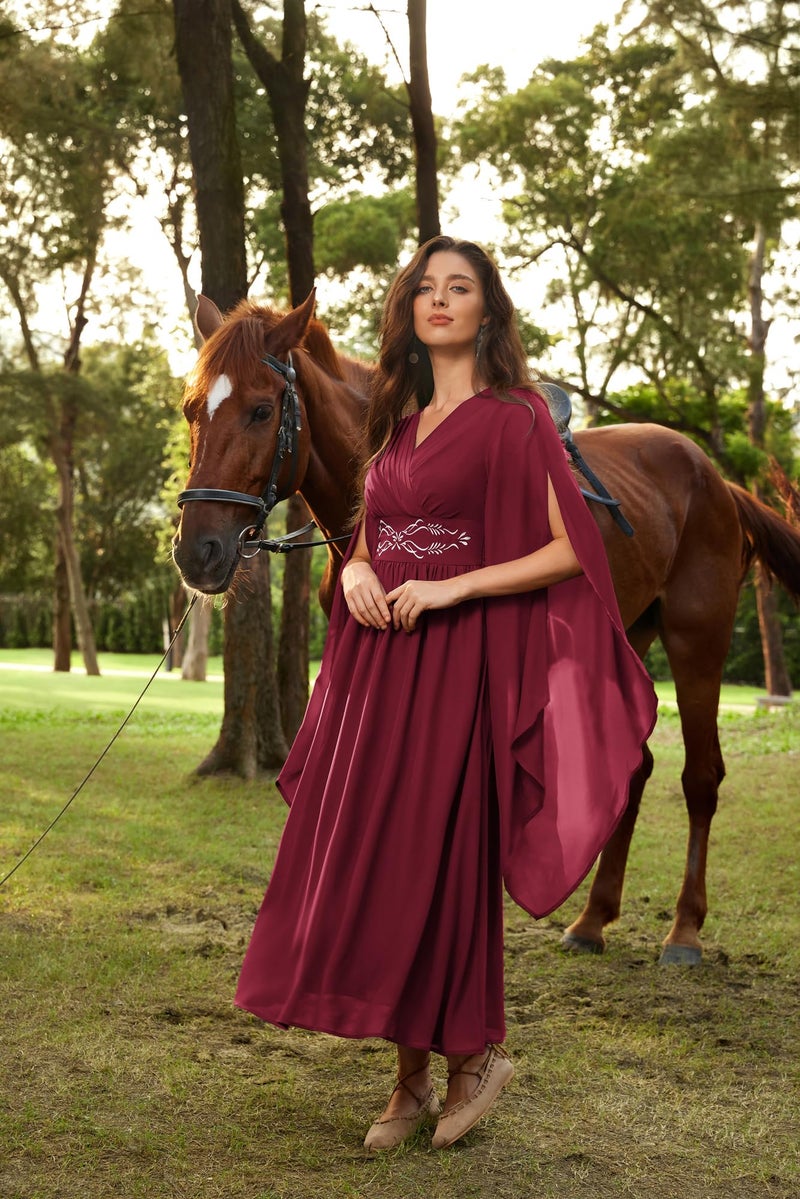 Scarlet Darkness Womens Renaissance Dress Pirate Peasant Wench Irish Costume Medieval Embroidery Long Dress - Image 3