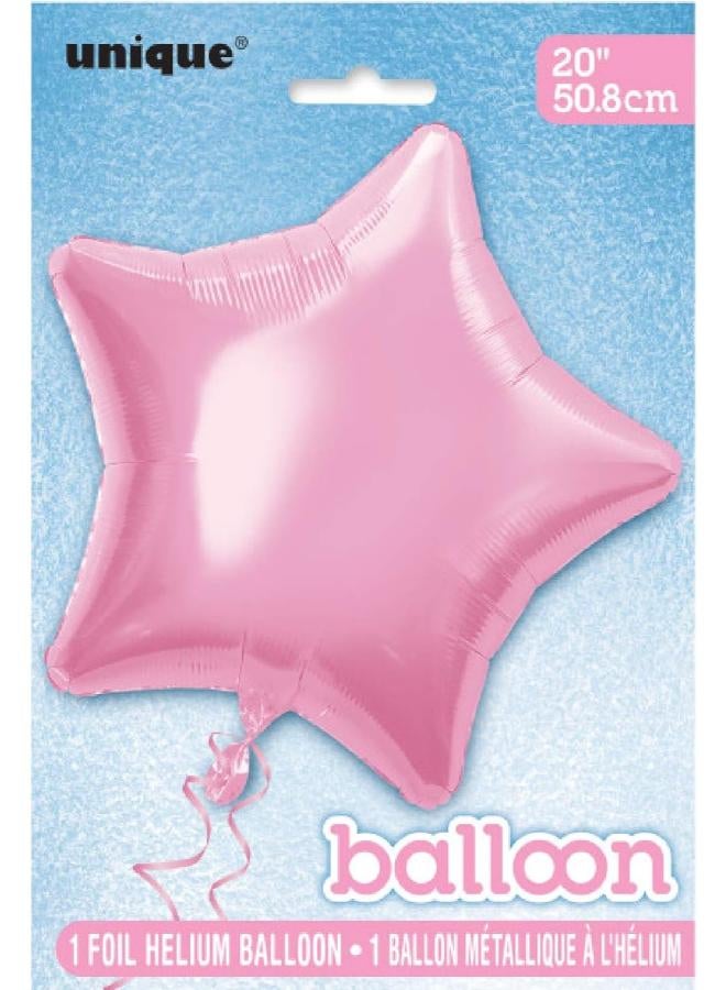 Unique 20'' Star Pastel Pink Foil  Balloon - Image 1