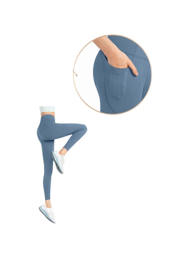 VFU Xingqing Yoga Pants For Women, High-Waisted Lifting, Running, Fitness, Sports Pants, High-Elasticity, Tight-Fitting Pants, Pine Gray Blue, Xl - Image 2