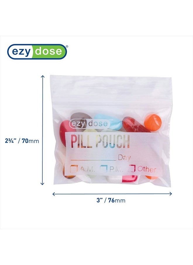 Ezy Dose Ezy Dose Pill Packs | Pill and Vitamin Organizer Pouches | 100 Count | Disposable  - Image 2