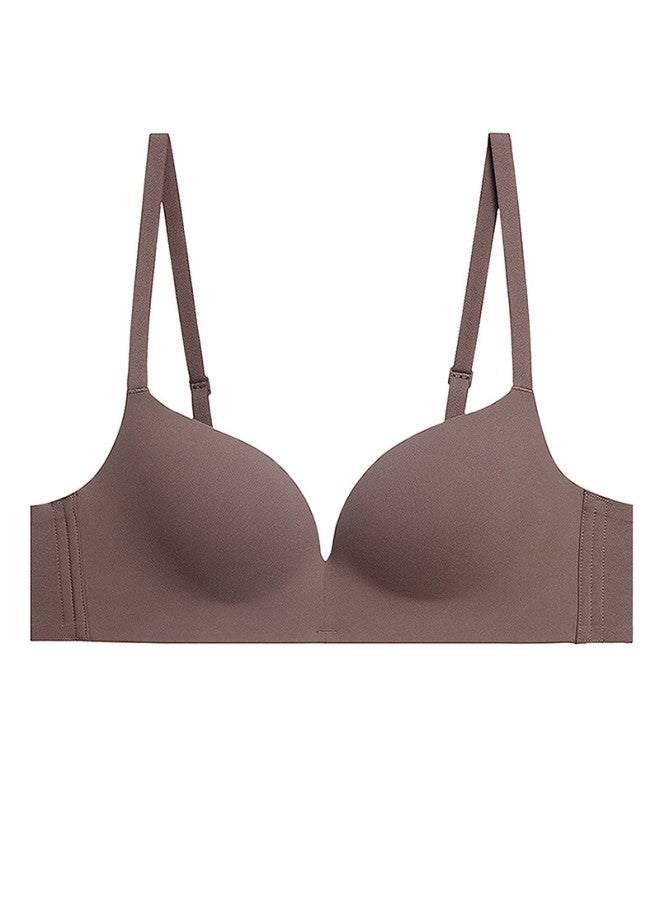 Aimer 25aw Mask Bra 3/4 Soft Support Thin Molded Cup Bra Brown 6wc 80b - Image 3