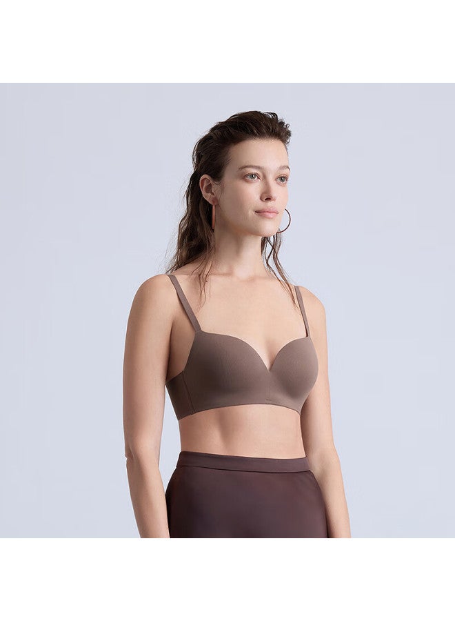 Aimer 25aw Mask Bra 3/4 Soft Support Thin Molded Cup Bra Brown 6wc 80b - Image 1