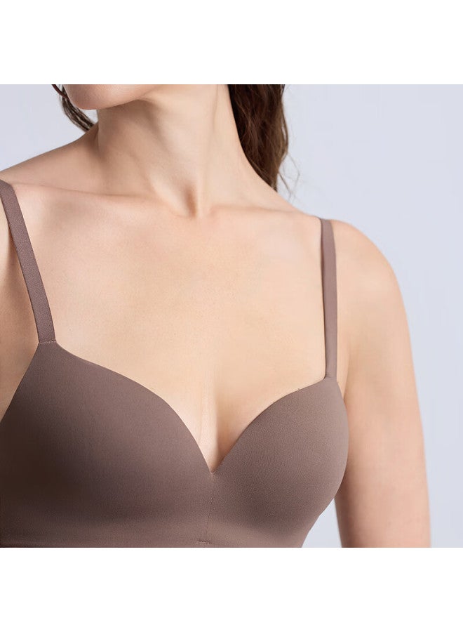 Aimer 25aw Mask Bra 3/4 Soft Support Thin Molded Cup Bra Brown 6wc 80b - Image 2