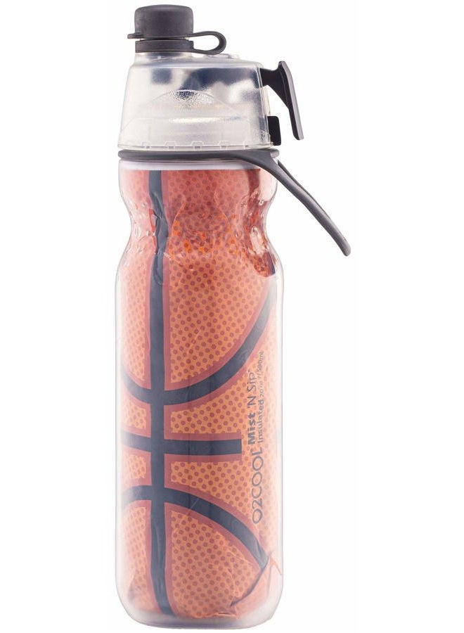 O2COOL Misting Insulated Water Bottle, Mist 'N Sip Sports Series by , 20 oz 20 Ounce HMCDP31BK1 - Image 2