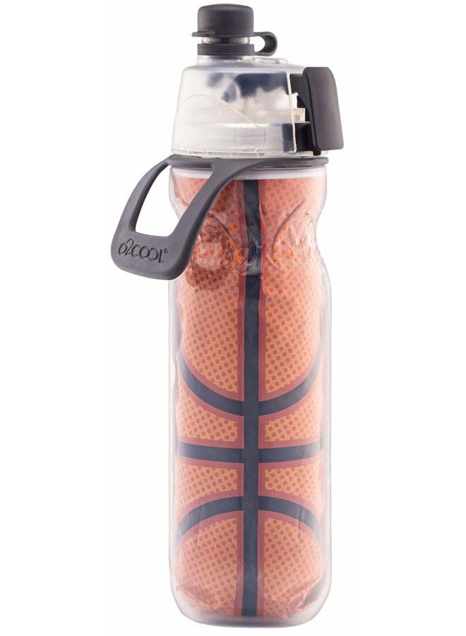O2COOL Misting Insulated Water Bottle, Mist 'N Sip Sports Series by , 20 oz 20 Ounce HMCDP31BK1 - Image 1