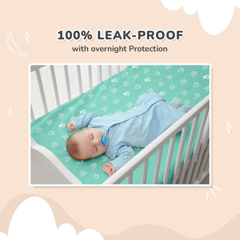 R for Rabbit Waterproof Quick Dry Baby Sheet - Pack of 2 - Image 4