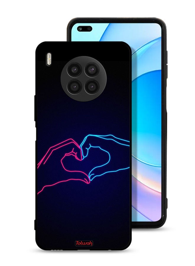Tolwak Huawei nova 8i Protective Case Cover Touching Hand Making Heart - Image 1